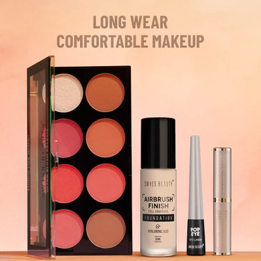 Swiss Beauty Ultra Blush Palette with highly blendable shades | Pigmented Blusher for a Natural Blush | Shade-1, 16gm|